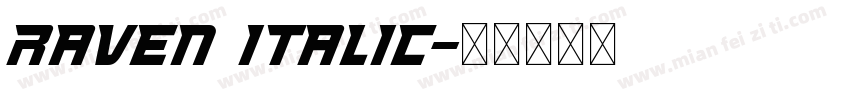 Raven Italic字体转换
